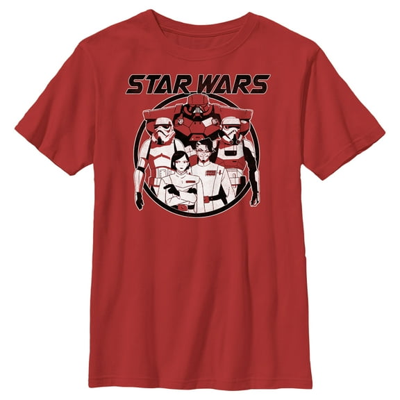 Boy's Star Wars: Visions Stormtroopers Anime Graphic Tee Red Medium