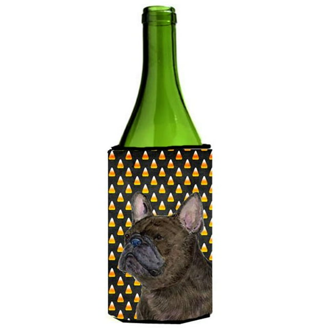 Bouledogue Français Halloween Portrait Bouteille de Vin Câlins - 24 oz.
