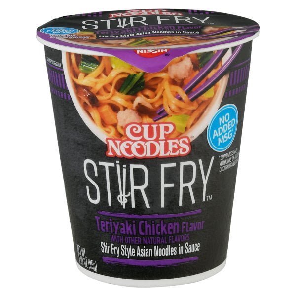 Nissin Cup Noodles Stir Fry Teriyaki Chicken Flavor Noodles, 3 oz