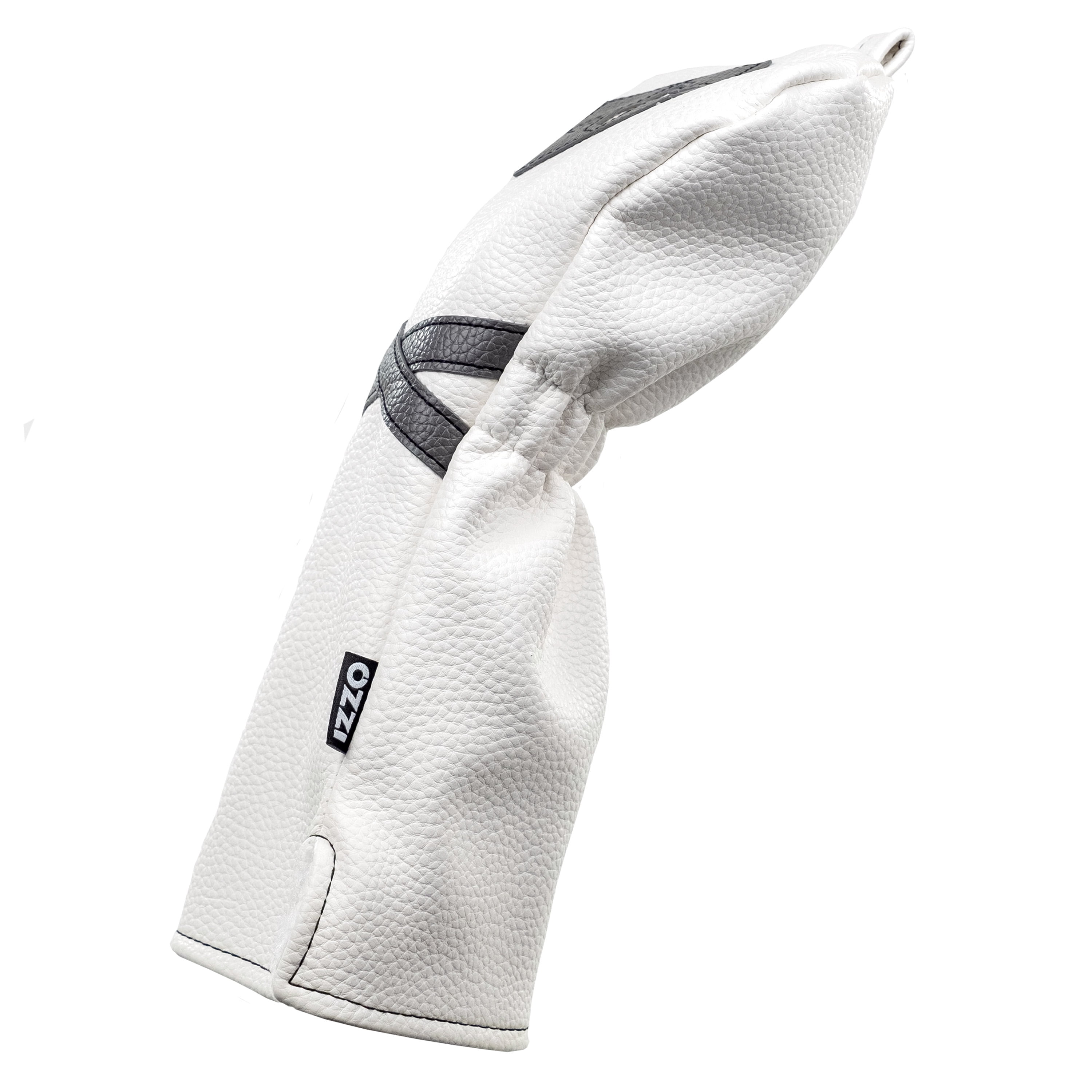 Izzo Golf Fairway Wood Club Headcover, White/Gray