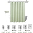 thumbnail image 4 of CAILDANL Boho White Woven Fabric Shower Curtain with Tassel 72 x 72 Modern Farmhouse Minimalist, Tufted Chevron Striped Shabby Chic Textured, Water Resistant Cloth Curtain for Bathroom, Hotel Decor, 4 of 7