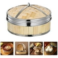 thumbnail image 3 of 1pc Chinese Bamboo Steamer Kitchen Food Steamer with Lid Cooking Tools, 3 of 5