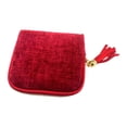 thumbnail image 3 of Estuche organizador de joyas de viaje pequeño, bolsa de almacenamiento, contenedor para pendientes, borlas y cremallera. Rojo intenso, 3 of 8