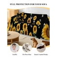 thumbnail image 4 of Vintage Sunflowers Couch Cover, Elegant Pastoral Botanical Watercolor Oversized Sofa Cover Blanket for 3 Cushion Couch, Sectional Sofa Slipcover Furniture Protector for Living Room Bedroom 71''x150'', 4 of 9