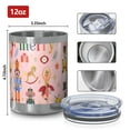 thumbnail image 3 of 12oz Tumblers Pink Christmas Nutcracker Pattern Vacuum Insulated Stainless Steel Travel Tumbler Cups Mug with Lid and Straw for Beer,Coffee,Beverages with Cleaning Brush for Cold & Hot Drinks, 3 of 5