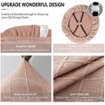 thumbnail image 3 of Chair Seat Covers, Dining Room Chair Seat Covers with Ties, Stretch Jacquard Chair Covers Protectors for Dining Room Kitchen Chairs - Set of 4, Rhombic, Camel, 3 of 8