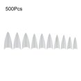 thumbnail image 2 of Joernso 500Pcs Pointed False Nail Tips Fingernail Cover Home Salon DIY Manicure Decor, 2 of 8