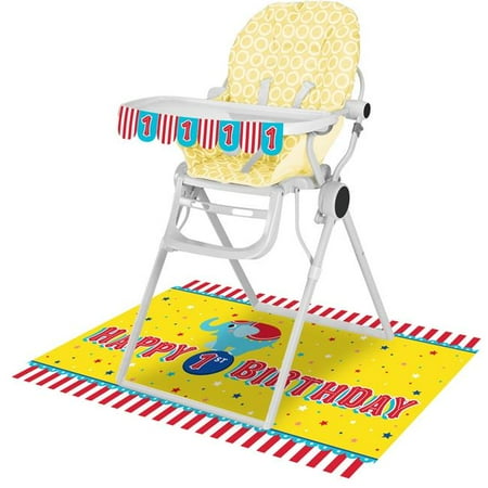 Creative Converting 340113 Circus Animals High Chair Kit