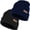 Black & Navy Blue, variant on Knit Cuffed Lined Beanie, 2-Pack Skull Cap Beanie Stocking Hats For Men Women Fall Winter - Black Grey
