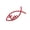 Red, variant on Christian Fish Emblems Sticker 3D Fish Decal Sticker for Car Window