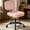 Pink, variant on Armless Office Desk Chair with Wheels, Adjustable Height 360° Rolling Swivel Lumbar Support Low-Back Computer Chair, PU Leather, Black