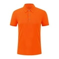 thumbnail image 1 of Collar de Cuello Suave, Color Sólido Casual Cuello de Vuelta de los Hombres Camiseta de Manga Corta Hecha de Poliéster Ligero para el Uso Diario de Verano, 1 of 8