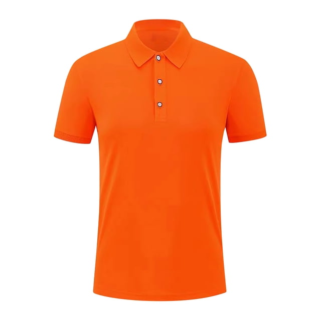 Collar de Cuello Suave, Color Sólido Casual Cuello de Vuelta de los Hombres Camiseta de Manga Corta Hecha de Poliéster Ligero para el Uso Diario de Verano