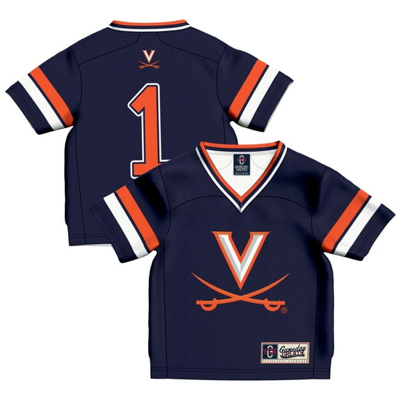 Toddler GameDay Greats #1 Navy Virginia Cavaliers Lightweight Football Jersey