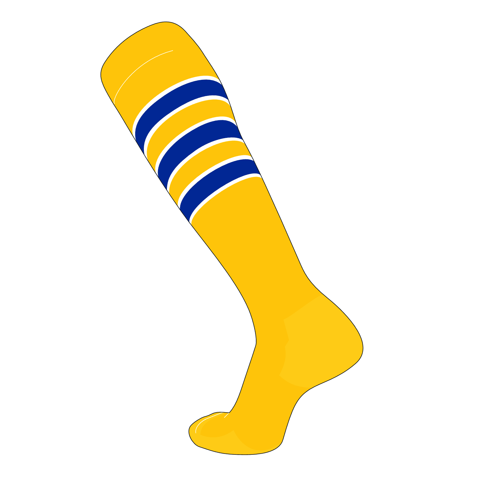 A Royal TCK Elite Baseball Football Knee High Striped Socks 