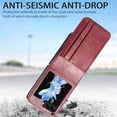 thumbnail image 5 of for Samsung Galaxy Z Flip 5 Wallet Case with Card Holder, Business Style Premium Leather for Women Men Protective Phone Case Cover for Samsung Galaxy Z Flip5 5G DK Red, 5 of 16