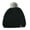 Black, variant on Women's Paris Purl Stitch Knit Hat With Pom Pom