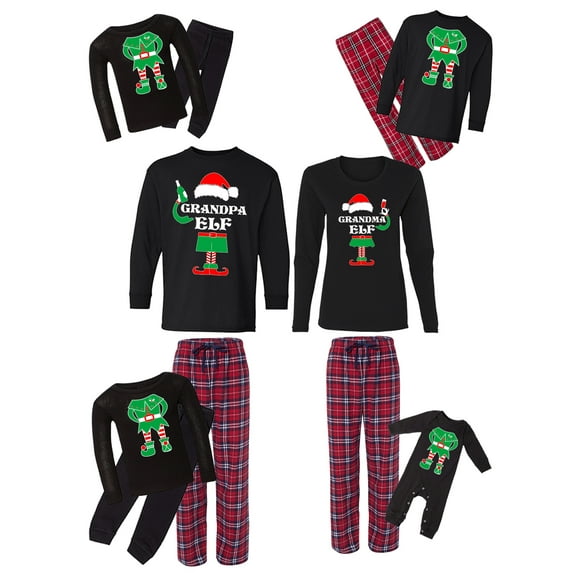 Awkward Styles Family Christmas Pajamas Set Red Elf Squad Matching Sleepwear