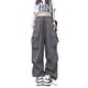 thumbnail image 2 of Pantalones Cargo para Mujer, Pantalones Casuales de Senderismo, Pantalones Holgados Y2K de Cintura Alta con Múltiples Bolsillos Gris M, 2 of 9