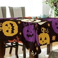 thumbnail image 3 of Coolnut Halloween Pumpkin Tablecloth 60"x108", Waterproof Washable Polyester Square Table Cover, Durable Tablecloth for Kitchen Dining Table Party Decor, 3 of 7