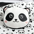 thumbnail image 4 of Chezmoi Collection 4-Piece Kids Love Panda Hearts Microfiber Comforter Set, Full/Queen, 4 of 7