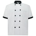 thumbnail image 2 of Toptie Unisex Short Sleeve Hotel Restaurant Waiter Chef Coat Jacket-White-XL, 2 of 5