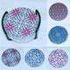 thumbnail image 3 of Posavasos redondos absorbentes de piedra con diseño floral de mandala para mesas de madera con base de corcho. estilo 3, 3 of 9