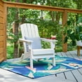 thumbnail image 2 of Shine Company All-Weather Resin Patio Porch Folding Adirondack Chair in White, 2 of 5