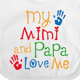 thumbnail image 4 of Inktastic Mimi and Papa Love Me Boys or Girls Baby Bib, 4 of 4
