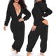 thumbnail image 3 of Sexy Adult Onesie Pajamas For Women Butt Flap Fleece Hooded One Piece Pajamas Womens Fluffy Sleepwear, 3 of 4