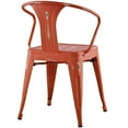 thumbnail image 3 of Modway Promenade Modern Aluminum Bistro Dining Chair in Red, 3 of 3