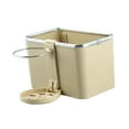 thumbnail image 3 of Caja de almacenamiento para reposabrazos de coche con portavasos plegable, accesorios para coche, porta pañuelos Beige, 3 of 7