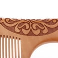 thumbnail image 3 of Peine masajeador desenredante de madera tallada a mano, peines antiestáticos para el cabello H, 3 of 6