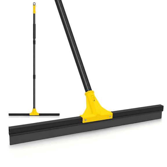 DAEX Floor Squeegee 24 Inch with Long Handle – Heavy Duty Rubber Water Squeegee for Tile, Concrete, Garage, Bathroom & Kitchen