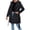 Black, variant on Women's Long Rain Jacket Waterproof Hooded Trech Coat with Belted, Lightweight Outdoor Hiking Fall Raincoats
