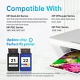 thumbnail image 4 of 21 22 Ink Compatible for HP 21 and 22 21XL 22XL Combo Pack C9351AN C9352AN for HP Deskjet F4180 F2210 D1560 D1530 D1420 D1520 3915 3930 PSC 1410 Officejet 4315 J3680 Printer (Black, Tri-Color), 4 of 7