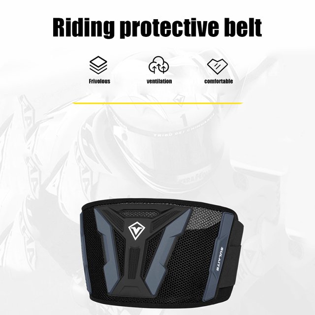 Cinturón de soporte de cintura todoterreno transpirable Equipo de protección de motocicleta negro