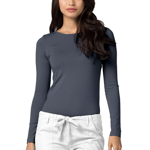 Adar Underscrubs for Women - Long Sleeve Underscrub Comfort Tee