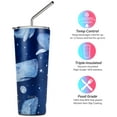thumbnail image 3 of Stainless Steel Vacuum Insulated Tumbler - THILY 26 oz Triple-Insulated Travel Mug with Splash-Proof Lid, Reusable, for Iced Water and Hot Beverage, Fantasy Whale, 3 of 5