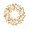 thumbnail image 2 of Broches para mujer, broche de perlas, corona de aleación, ramillete dorado, broche para vestido, puertas y ventanas., 2 of 5