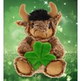 thumbnail image 5 of DolliBu Super Soft Sitting Buffalo Stuffed Animal with Green Plush Shamrock, Cute Green Shamrock Plush, St Patricks Day Stuffed Animal Buffalo, Good Luck St Patricks Day Toys for Kids, Baby - 8.5 Inch, 5 of 7