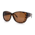 thumbnail image 5 of Polarized Womens Oversized Butterfly Rhinestone Studded Fit Over Sunglasses [Tortoise - Brown], 5 of 7