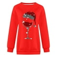 thumbnail image 4 of Ediodpoh Sweatshirt for Womens Merry Christmas Print Round Neck Fit Pullover Tops Long Sleeve Loose Blouse Raglan Sleeve Glass Design Orange_004 XXXXL, 4 of 4