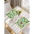 thumbnail image 5 of St. Patrick's Day Placemats Set of 4, Spring Shamrocks Green Love Heart Hats Placemats for Dining Table, Place Mats for Kitchen Tabletop, Waterproof Wipeable Dining Table Mats Set, 5 of 9