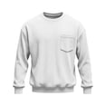 thumbnail image 3 of Aezemi Men's Corduroy Oversized Sweatshirt with Chest Pocket Comfy Crewneck Pullover Long Sleeve Soft Workout Top Outdoor Fall Winter Daily Sports Casual Sweatshirt S, 3 of 6