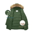 thumbnail image 3 of WenVen Women's Plus Size Coat Winter Coat Waterproof Puffer Jacket Green L, 3 of 8