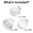 thumbnail image 5 of THE BRIVE Christmas Ball Ornaments Shatterproof Clear Glitter White 12-Count 70mm, 5 of 5