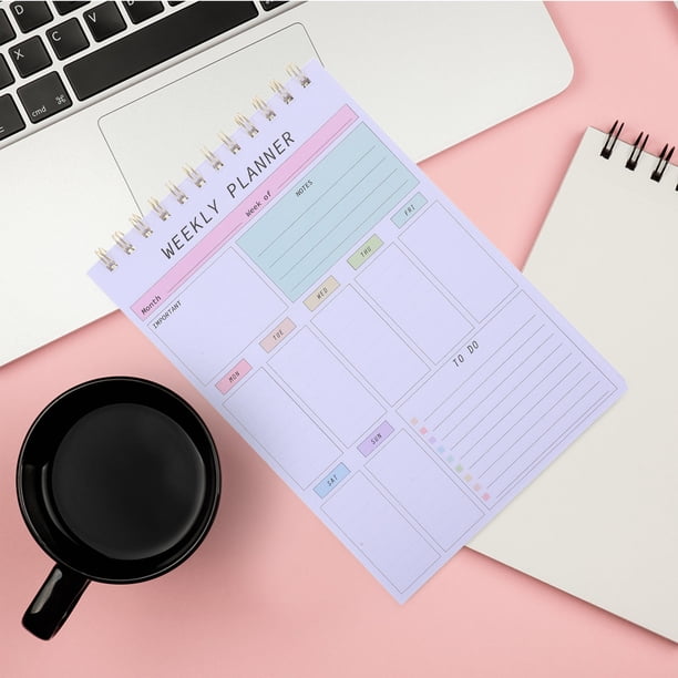 unbranded Cuaderno Planificador Semanal Para Control De Actividades Diarias Con Compacto Y Moderno