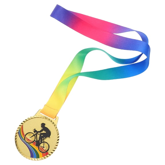 Cycling Championship Medals and Gold Bicycle Medals Gold Sports Awards Cycling Excellence Medals for Road Races Sports Competitions