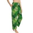 thumbnail image 6 of Salouo Green Flower Print Women's Pajama Pants Casual Loose Sweatpants PJs Flowy Pants Drawstring Palazzo for Women Wide Leg Pants Lounge Pajama -X-Large, 6 of 8